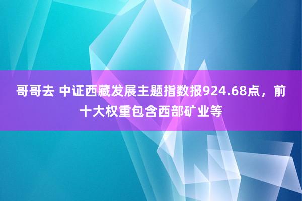 哥哥去 中证西藏发展主题指数报924.68点，前十大权重包含西部矿业等