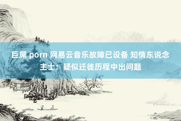 巨屌 porn 网易云音乐故障已设备 知情东说念主士：疑似迁徙历程中出问题