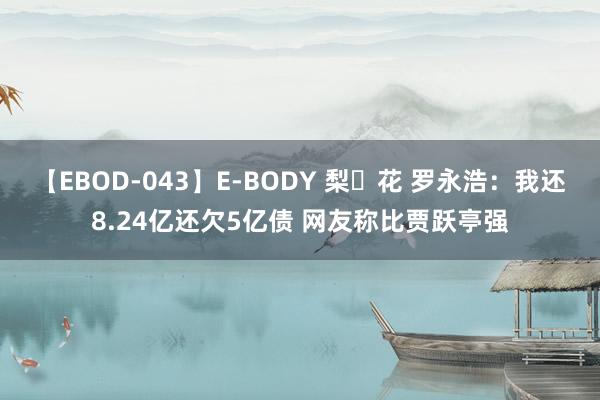 【EBOD-043】E-BODY 梨々花 罗永浩：我还8.24亿还欠5亿债 网友称比贾跃亭强