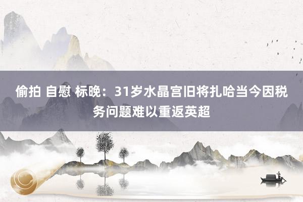 偷拍 自慰 标晚：31岁水晶宫旧将扎哈当今因税务问题难以重返英超