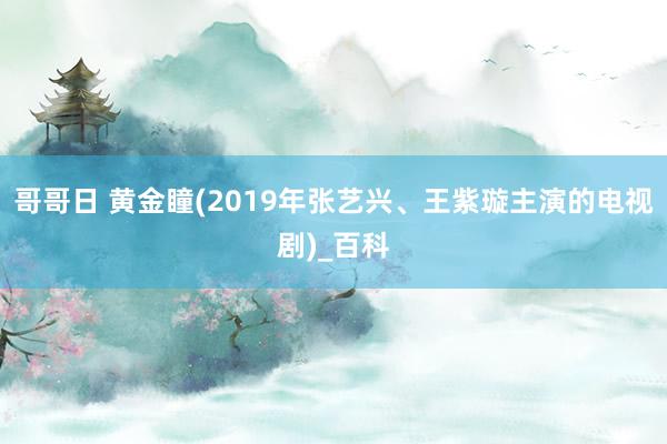 哥哥日 黄金瞳(2019年张艺兴、王紫璇主演的电视剧)_百科