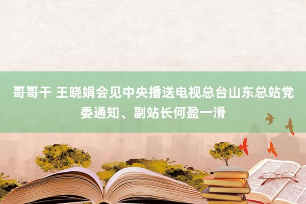 哥哥干 王晓娟会见中央播送电视总台山东总站党委通知、副站长何盈一滑